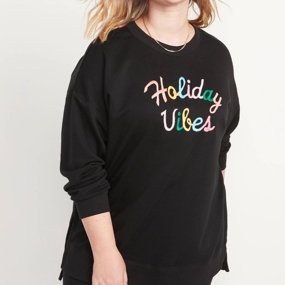 Oversized Vintage Tunic Sweatshirt for Women - Picture 1 of 10